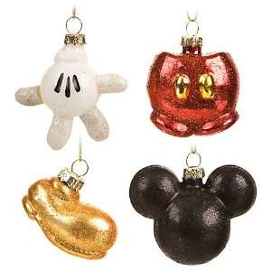 com Disney World Mickey Mouse Body Parts Ornament Set 4 pc Christmas 