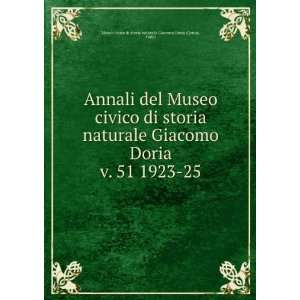   25 Italy) Museo civico di storia naturale Giacomo Doria (Genoa Books