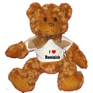  I Love/Heart Dominick Plush Teddy Bear with WHITE T Shirt 