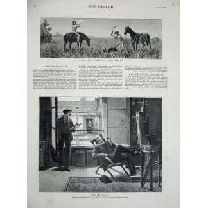  1882 Wallaby Hunting Queensland Australia Men Chair