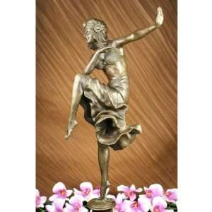  CL.J.R.COLINET bronze art deco Dancer statue Everything 