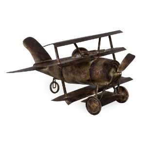  18 Rustic Earhart Airplane Statue Table Top Accent Figure 