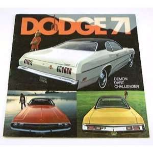  1971 71 DODGE BROCHURE Demon Dart Challenger: Everything 