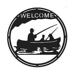  Gone Fishing Welcome Sign: Patio, Lawn & Garden