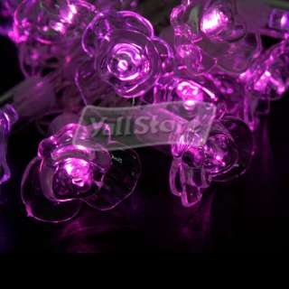 NEW 28 LED 4M Pink Rose String Light Lamp Christmas Decor  