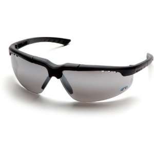 Pyramex Reatta Safety Glasses   Silver Mirror Lens, Charcoal Frame 