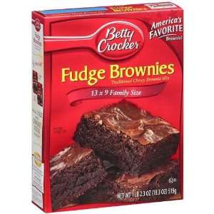 Betty Crocker Brownie Mix, Fudge, Family Size, 18.3 oz (Pack of 12 