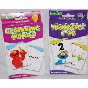  Set of 2 Sesame Street Baby Flash Cards: Beginning Words 