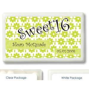 Wedding Favors Green Floral Pattern Sweet Sixteen Personalized Mint 