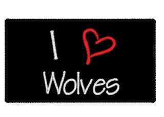 LOVE WOLVES PATCH Heart Wolf Twilight Eclipse Iron on  