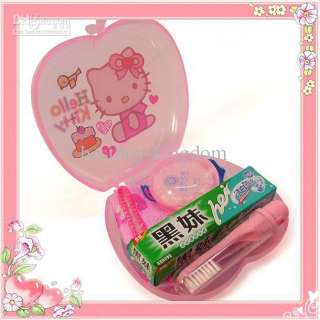 5in1 Hello Kitty Toothbrush Towel toothpaste travel new  