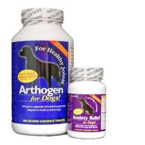 Arthogen for Dogs, 250 Chewable Tablets + Free Anxiety Relief Tabs, 30 