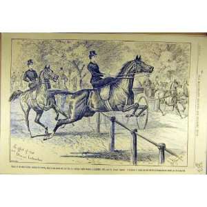 1889 Elliman Hunters Horse Riders Jump Hunt Old Print 