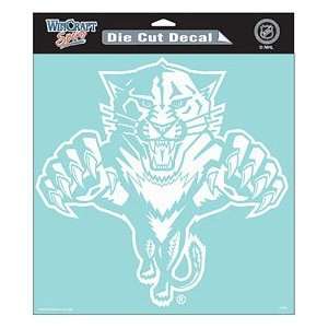 Florida Panthers Die Cut Decal   8x8 White
