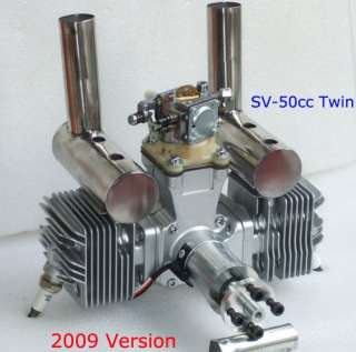 50cc Twin Cylinder Gas R/C RC Airplane Gasoline Engine  