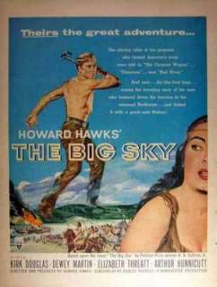 1952 The Big Sky film w. Kirk Douglas, Dewey Martin AD  