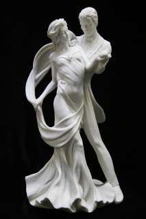 Romantic Couple Waltzer Dancer Statue Sculpture Marble  