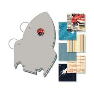   Rocket Age Mini Chipboard Album by October Afternoon Arts, Crafts