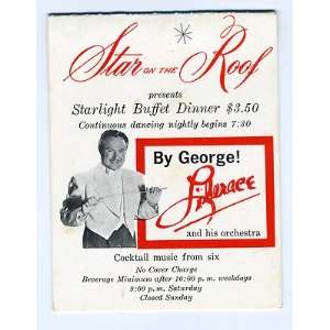  George Liberace Star on the Roof Ad Card Beverly Hilton 