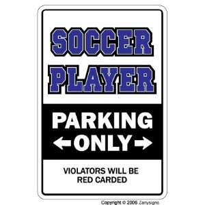 SOCCER PLAYER ~Sign~ parking team ball coach gift  Sports 