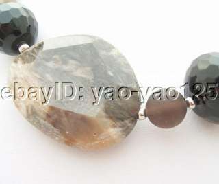 Beautiful Pearl&Onyx&Agate&Crystal Necklace  