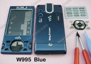 For Sony Ericsson W995 w995i Housing Case Cover Blue  