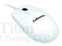 New Fellowes White 3 Button Scroll Mouse PS/2 98921  