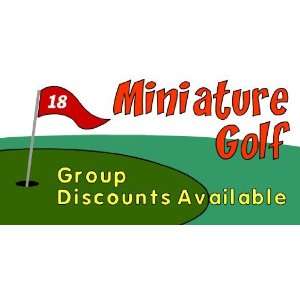  3x6 Vinyl Banner   Miniature Golf Group Discounts 