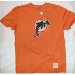   Throwback Retro Logo Vintage Orange T Shirt: Sports & Outdoors