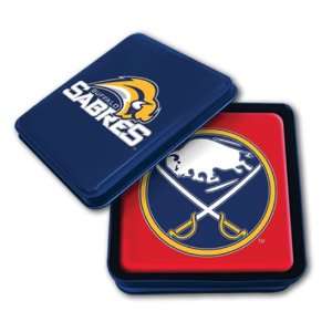 NHL Buffalo Sabres 6pc Coaster Tin:  Sports & Outdoors