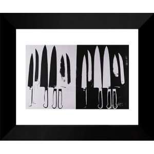 Andy Warhol Framed Pop Art 15x18 Knives, c. 1981 82 (silver and black 