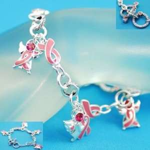    Breast Cancer ~ Bracelet ~ Pink Ribbon Angels 