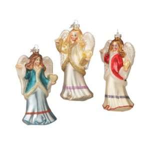  Set of 6 Angel Glass Christmas Tree Ornaments: Home 