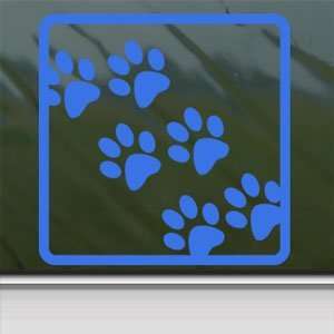  BEAR DOG PAW FOOT PRINTS ANIMAL Blue Decal Car Blue 