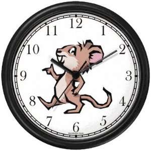   Cartoon Animal Wall Clock by WatchBuddy Timepieces (White Frame): Home