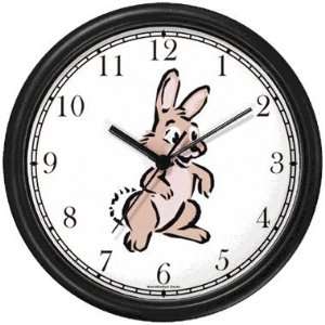   Cartoon Animal Wall Clock by WatchBuddy Timepieces (Slate Blue Frame