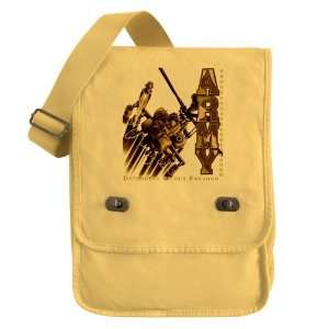 Messenger Field Bag Yellow Army US Military Defenders Of Our Freedom 