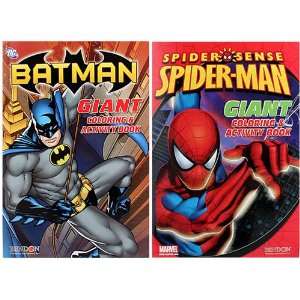   Coloring And Activity Book 2 Pack [Spider man Batman] Toys & Games