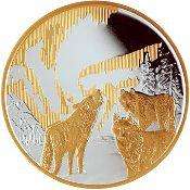 Alaska Mint 4 WOLF SET Gold & Silver Medallion Proof  