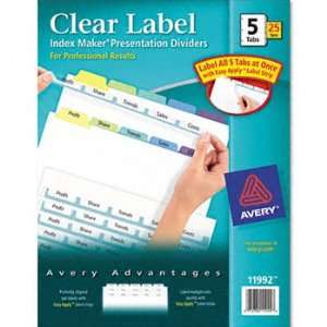 New Avery 11992   Index Maker Clear Label Contemporary Color Dividers 