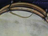 Vintage Ludwig 20s Jr Brass Snare Drum with Stand  