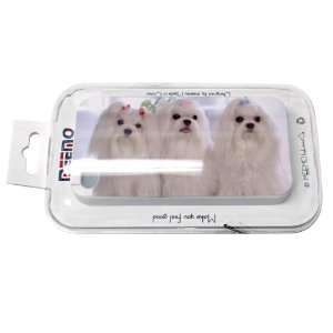   Hard Case, 3 Long Hair Puppies with Bows Cell Phones & Accessories