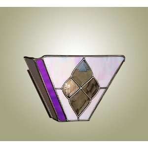  Z lite Tiffany Wall Sconce With Clear And Burgandy Water 