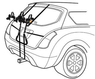 The Porter Trunk Rack attaches securely to a variety of vehicles from 