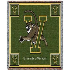  University of Vermont Cats Jacquard Woven Throw   70 x 54 