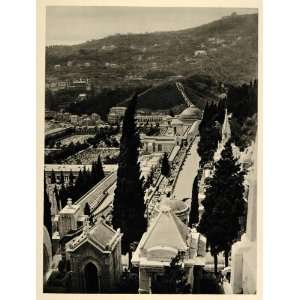  1937 Camposanto Genoa Genova Italy City Photogravure 