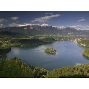  High Angle View of a Lake, Lake Bled, Julian Alps, Bled 