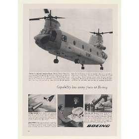  1962 US Army Boeing Vertol HC 1B Chinook Helicopter Print 