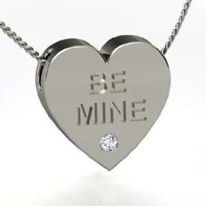   Mine Candy Heart Necklace, Sterling Silver Necklace with Diamond