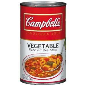 Campbells Condensed Soup Vegetable with Beef Stock   12 Pack:  